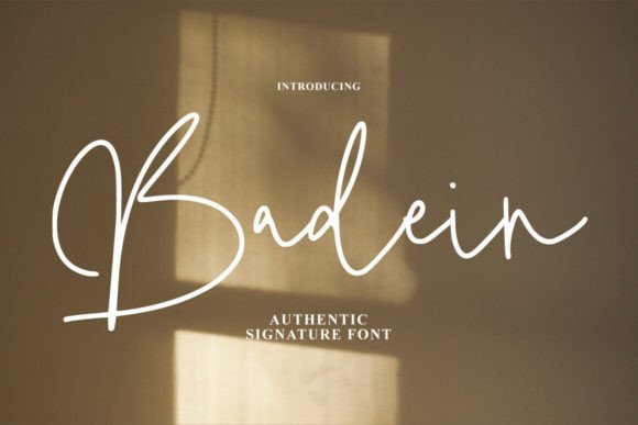 Badein: A Handmade Script Font for Editorial Design