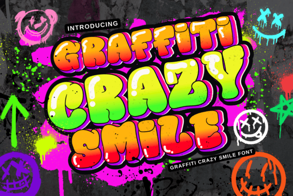 Graffiti Crazy Smile Font for Bold Branding