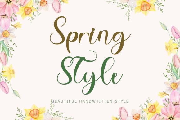 Spring Style Font: A Handwritten Typeface for Modern Web Design