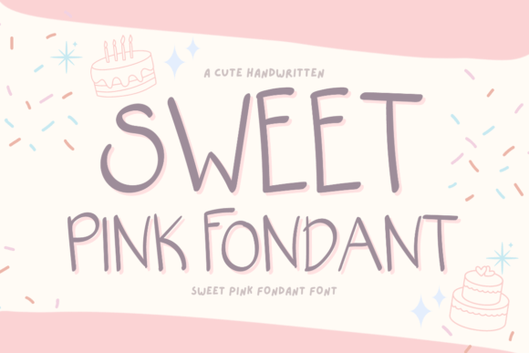 Sweet Pink Fondant: A Charming Handwritten Font for Makers