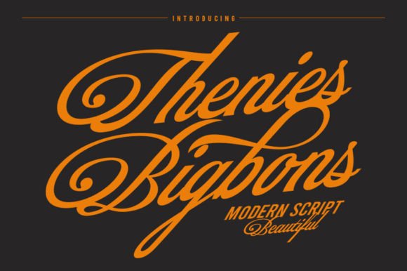 Thenies Bigbons: A Script Font for Elegant Branding